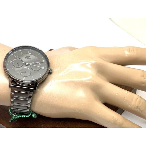 Lacoste Men's Watch 2011142 Club Quartz Gray Dial Stainless Steel 42mm - Picture 4 of 13